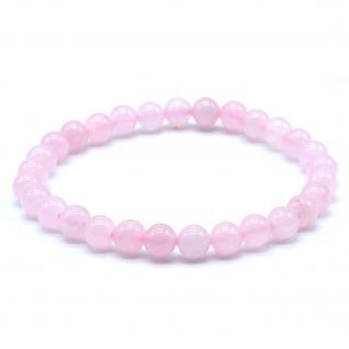 Pulsera 6mm Cuarzo Rosa